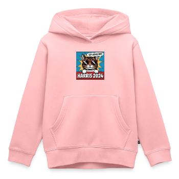 Cat Ladies For Kamala Harris 2024 USA Amerika - Kinder Premium Organic Hoodie - Rosa - Vorne - AI Model Kid Female (0cm)