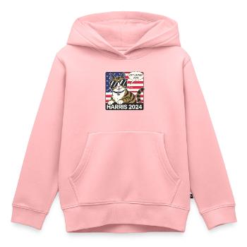 Cat Ladies For Kamala Harris 2024 USA Amerika - Kinder Premium Organic Hoodie - Rosa - Vorne - AI Model Kid Female (0cm)