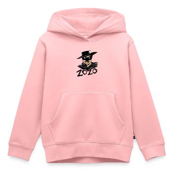 ZOZO ! - Sweat Premium à capuche enfant bio - rose - Devant - AI Model Kid Female (0cm)