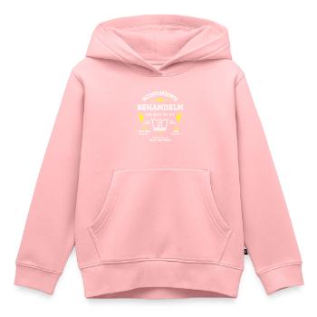 SCHONEND BEHANDELN 21. GEBURTSTAG - Kinder Premium Organic Hoodie - Rosa - Vorne - AI Model Kid Female (0cm)