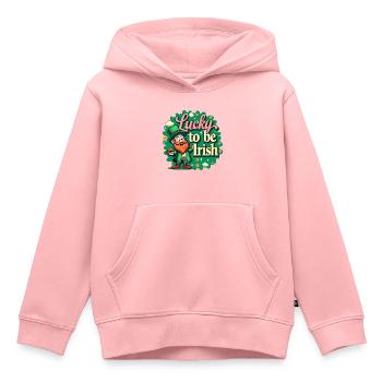 Lucky to be Irish – St. Patrick’s Day Leprechaun - Kinder Premium Organic Hoodie - Rosa - Vorne - AI Model Kid Female (0cm)