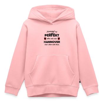 Les fans de Hanovre - Sweat Premium à capuche enfant bio - rose - Devant - AI Model Kid Female (0cm)