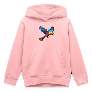 Perroquet - Design animalier - Sweat Premium à capuche enfant bio - rose - Devant - AI Model Kid Female (0cm)
