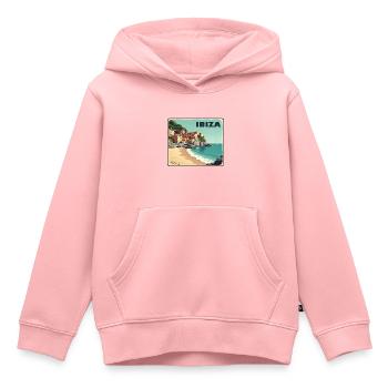 Ibiza Îles Baléares - Sweat Premium à capuche enfant bio - rose - Devant - AI Model Kid Female (0cm)