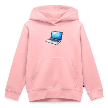 Laptoplicht Blau Neon - Kinder Premium Organic Hoodie - Rosa - Vorne - AI Model Kid Female (0cm)