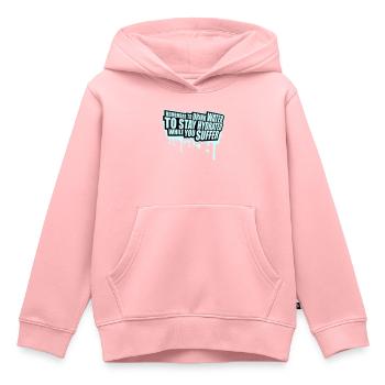 Remember to drink water Denk an Wasser Spruch Logo - Kinder Premium Organic Hoodie - Rosa - Vorne - AI Model Kid Female (0cm)