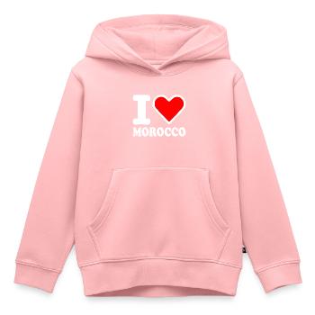 I love morocco - Sweat Premium à capuche enfant bio - rose - Devant - AI Model Kid Female (0cm)