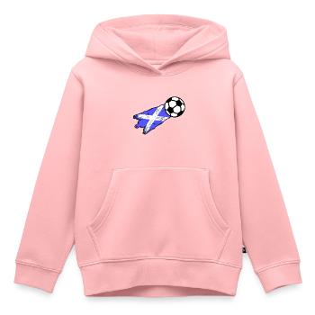 Les footballeurs écossais - Sweat Premium à capuche enfant bio - rose - Devant - AI Model Kid Female (0cm)