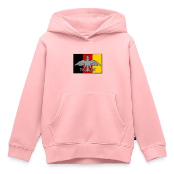 Der Adler aus Deutschland - Kinder Premium Organic Hoodie - Rosa - Vorne - AI Model Kid Female (0cm)