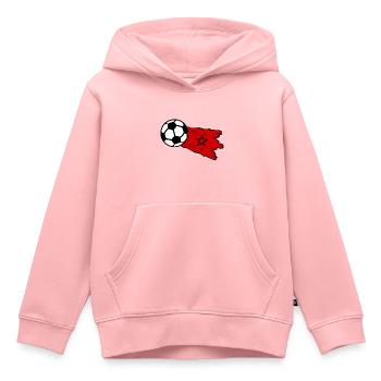 Les footballeurs marocains - Sweat Premium à capuche enfant bio - rose - Devant - AI Model Kid Female (0cm)