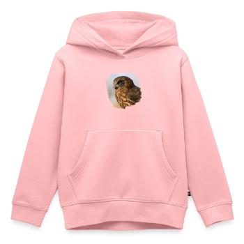 Kauz Design - Kinder Premium Organic Hoodie - Rosa - Vorne - AI Model Kid Female (0cm)