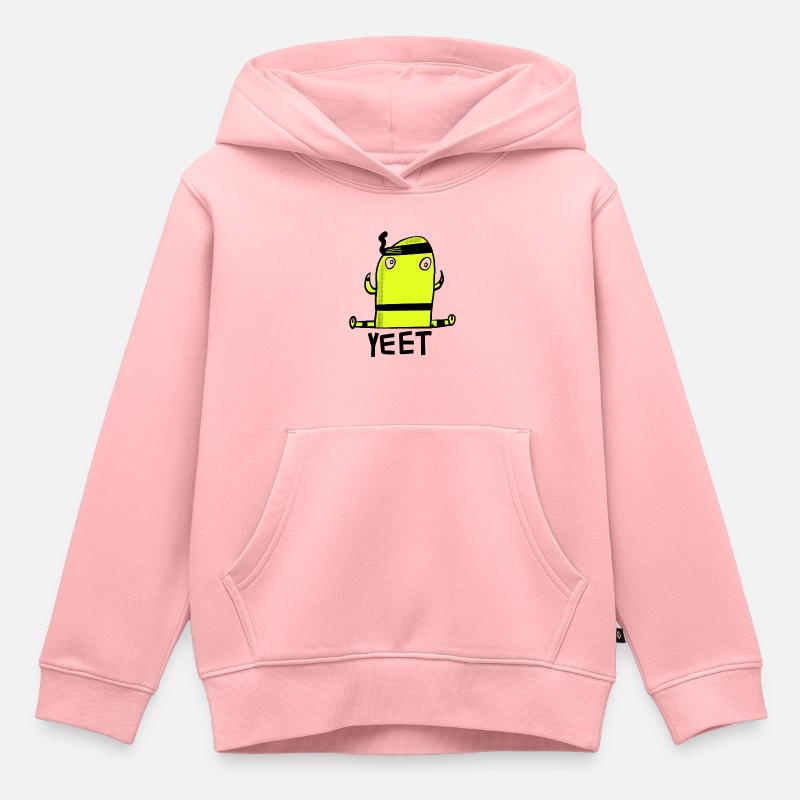 Monstruosité - conception YEET - Sweat Premium à capuche enfant bio - rose
