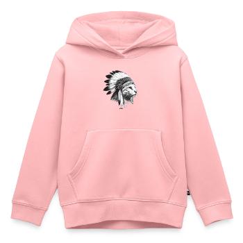Chat indien - Sweat Premium à capuche enfant bio - rose - Devant - AI Model Kid Female (0cm)