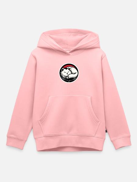Chat dormeur - Sweat Premium à capuche enfant bio - rose