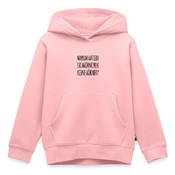 wo sind die Hörner? - Kinder Premium Organic Hoodie - Rosa - Vorne - AI Model Kid Female (0cm)