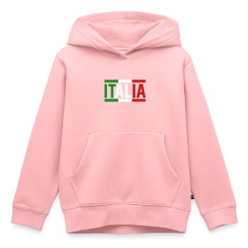 Italie Italien Italien Italie - Sweat Premium à capuche enfant bio - rose - Devant - AI Model Kid Female (0cm)