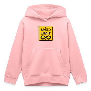 Limite de vitesse - Sweat Premium à capuche enfant bio - rose - Devant - AI Model Kid Female (0cm)