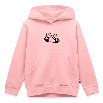 Poignée de main Futur Symbole Rengaine Cadeau - Sweat Premium à capuche enfant bio - rose - Devant - AI Model Kid Female (0cm)