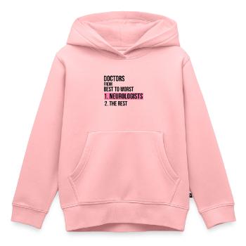 Doctors from best to worst neurologists gift - Kids Premium Organic Hoodie - rose - Front - AI Model Kid Female (0cm)