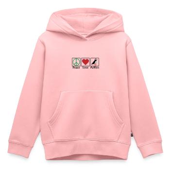 Paquet de macareux macareux - Sweat Premium à capuche enfant bio - rose - Devant - AI Model Kid Female (0cm)