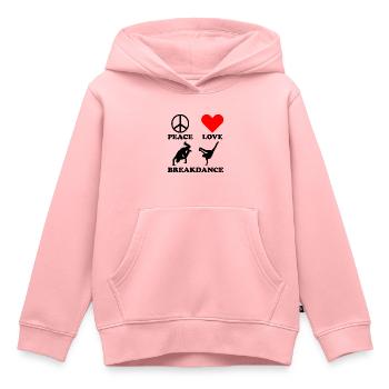 Breakdance Peace Love für Jungs Breakdancer - Kinder Premium Organic Hoodie - Rosa - Vorne - AI Model Kid Female (0cm)