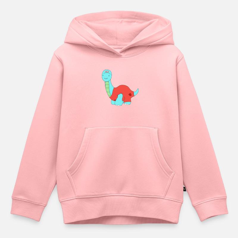 Brachiosaure - Sweat Premium à capuche enfant bio - rose
