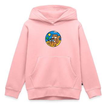 Eichhörnchen trinken Saft - Kinder Premium Organic Hoodie - Rosa - Vorne - AI Model Kid Female (0cm)