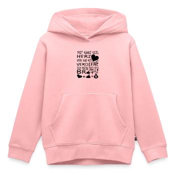 Mit ganz viel herz urin und kot verdiene ich Arzt - Kinder Premium Organic Hoodie - Rosa - Vorne - AI Model Kid Female (0cm)