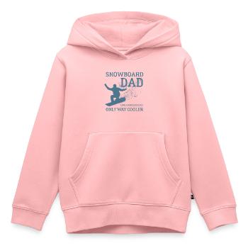 Snowboard Dad, Halfpipe, Wintersport, Skiurlaub - Kinder Premium Organic Hoodie - Rosa - Vorne - AI Model Kid Female (0cm)