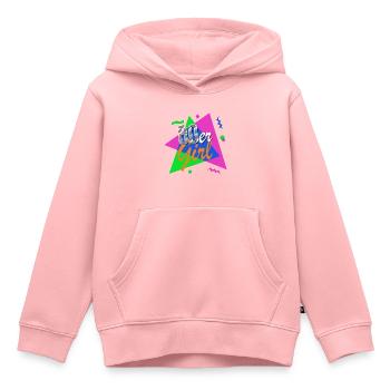 80er Girl - 80er Jahre - bunt + verrückt - retro - Kinder Premium Organic Hoodie - Rosa - Vorne - AI Model Kid Female (0cm)