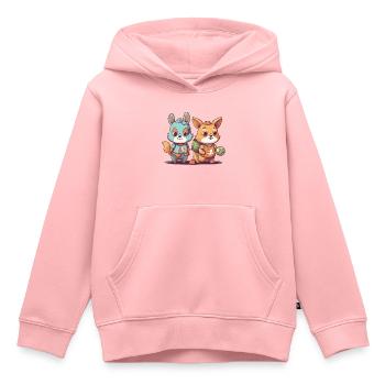 Animal Athletes - Kinder Premium Organic Hoodie - Rosa - Vorne - AI Model Kid Female (0cm)