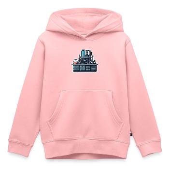 Experiment desk - Kinder Premium Organic Hoodie - Rosa - Vorne - AI Model Kid Female (0cm)