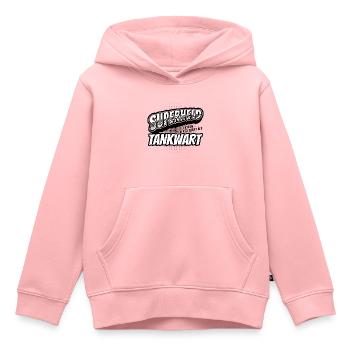 Superheld, clever getarnt als Tankwart - Kinder Premium Organic Hoodie - Rosa - Vorne - AI Model Kid Female (0cm)