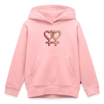 Liebespaar - Kinder Premium Organic Hoodie - Rosa - Vorne - AI Model Kid Female (0cm)