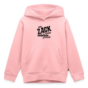 Und Zack, wieder unbeliebt gemacht - Spruch - Kinder Premium Organic Hoodie - Rosa - Vorne - AI Model Kid Female (0cm)