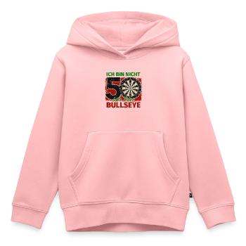 Ich bin nicht 50 ich bin Bullseye Geburtstag Dart - Kinder Premium Organic Hoodie - Rosa - Vorne - AI Model Kid Female (0cm)