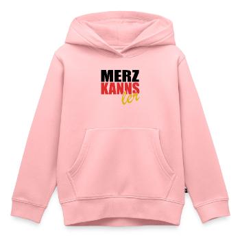 Merz kanns - Kanzler - Kanzlerkandidat - Kinder Premium Organic Hoodie - Rosa - Vorne - AI Model Kid Female (0cm)