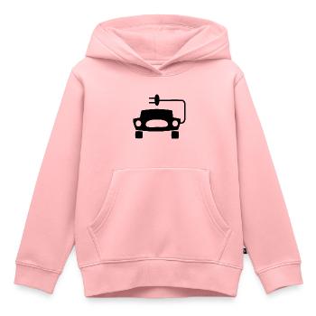 Voitures électriques - Sweat Premium à capuche enfant bio - rose - Devant - AI Model Kid Female (0cm)