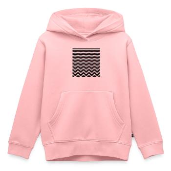 Verlauf von Gerade zu Welle – Minimalist - Kinder Premium Organic Hoodie - Rosa - Vorne - AI Model Kid Female (0cm)