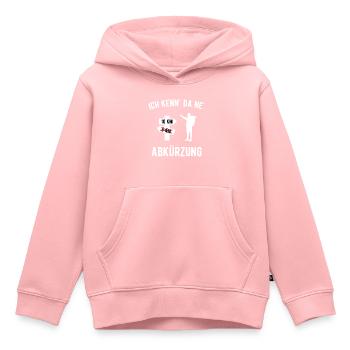 Ich kenn da ne Abkürzung - Kinder Premium Organic Hoodie - Rosa - Vorne - AI Model Kid Female (0cm)