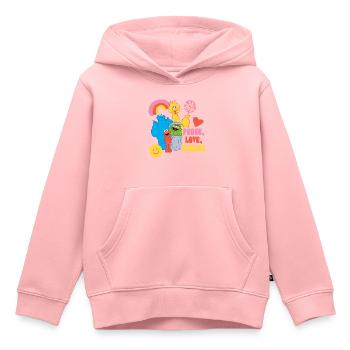 Sesamstraße Peace, Love, Sesame - Kinder Premium Organic Hoodie - Rosa - Vorne - AI Model Kid Female (0cm)