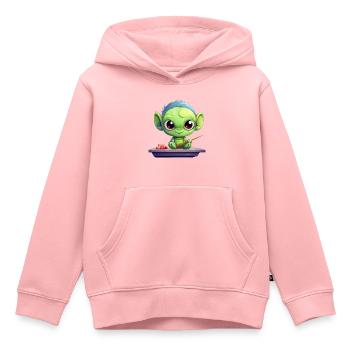 alien green extraterrestrial sushi chopsticks japan - Kids Premium Organic Hoodie - rose - Front - AI Model Kid Female (0cm)
