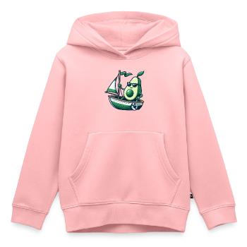Dériveur d’été cool avec avocat - Sweat Premium à capuche enfant bio - rose - Devant - AI Model Kid Female (0cm)