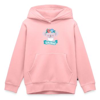 Écolier Koala - Sweat Premium à capuche enfant bio - rose - Devant - AI Model Kid Female (0cm)