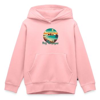 Forteresse de plage de Dry Tortugas Florida - Sweat Premium à capuche enfant bio - rose - Devant - AI Model Kid Female (0cm)