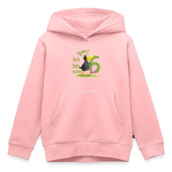Der Kleine Rabe Socke Yippie Ich Bin Schon Sechs - Kinder Premium Organic Hoodie - Rosa - Vorne - AI Model Kid Female (0cm)
