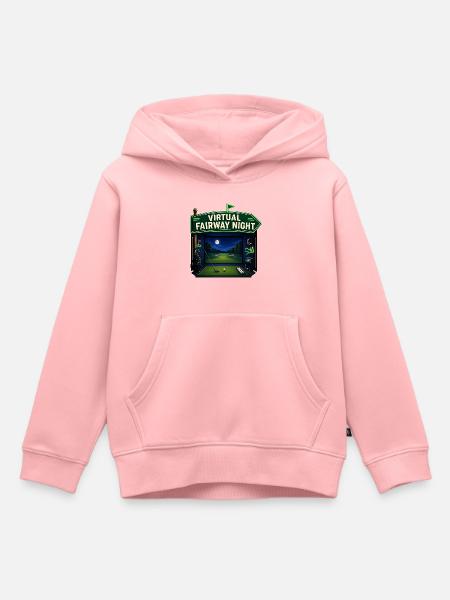 VIRTUAL FAIRWAY NIGHT - Kinder Premium Organic Hoodie - Rosa