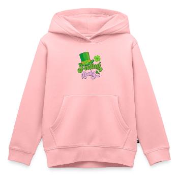 St Paddys St Patricksday St Patrick Day - Kinder Premium Organic Hoodie - Rosa - Vorne - AI Model Kid Female (0cm)