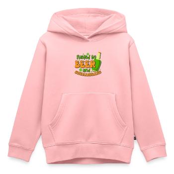 St Paddy’s St Patricksday St Patrick Day - Sweat Premium à capuche enfant bio - rose - Devant - AI Model Kid Female (0cm)