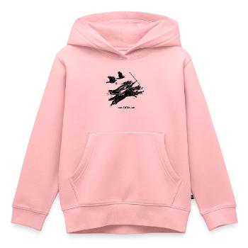 Odin mit Geri und Freki - Kinder Premium Organic Hoodie - Rosa - Vorne - AI Model Kid Female (0cm)